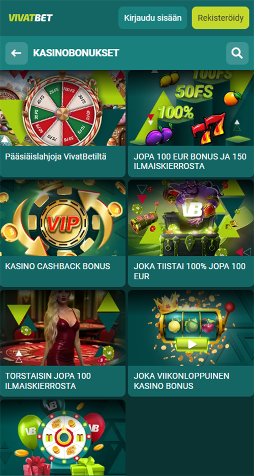 Casino bonukset Vivatbet